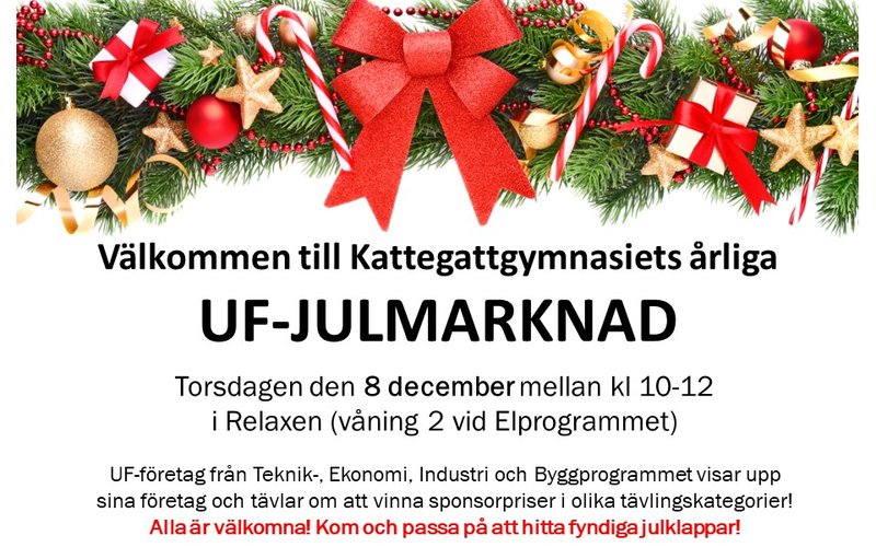Bildbeskrivning saknas för evenemanget: UF-julmarknad på Kattegattgymnasiet